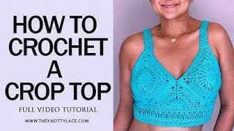 'Video thumbnail for How to Crochet an Easy Crop Top using Squares Full Video Tutorial (Free Pattern in the link below)'