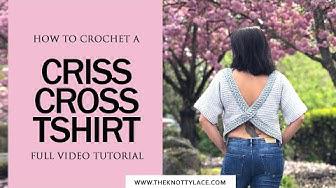 'Video thumbnail for How to Crochet a Tshirt Top (Cheeky at the back) - Free Pattern in link below'